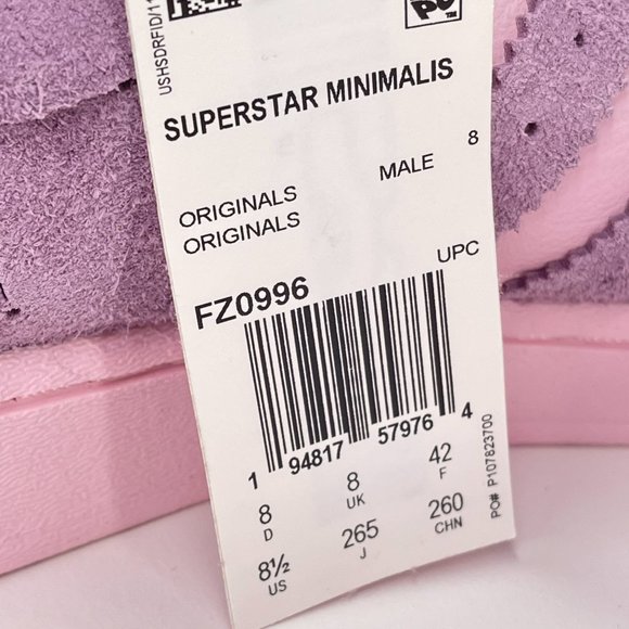 Adidas Superstar Minimalist Icons Pink Fusia Sneakers. Size 8.5. Style:FZ0996. - Picture 8 of 8